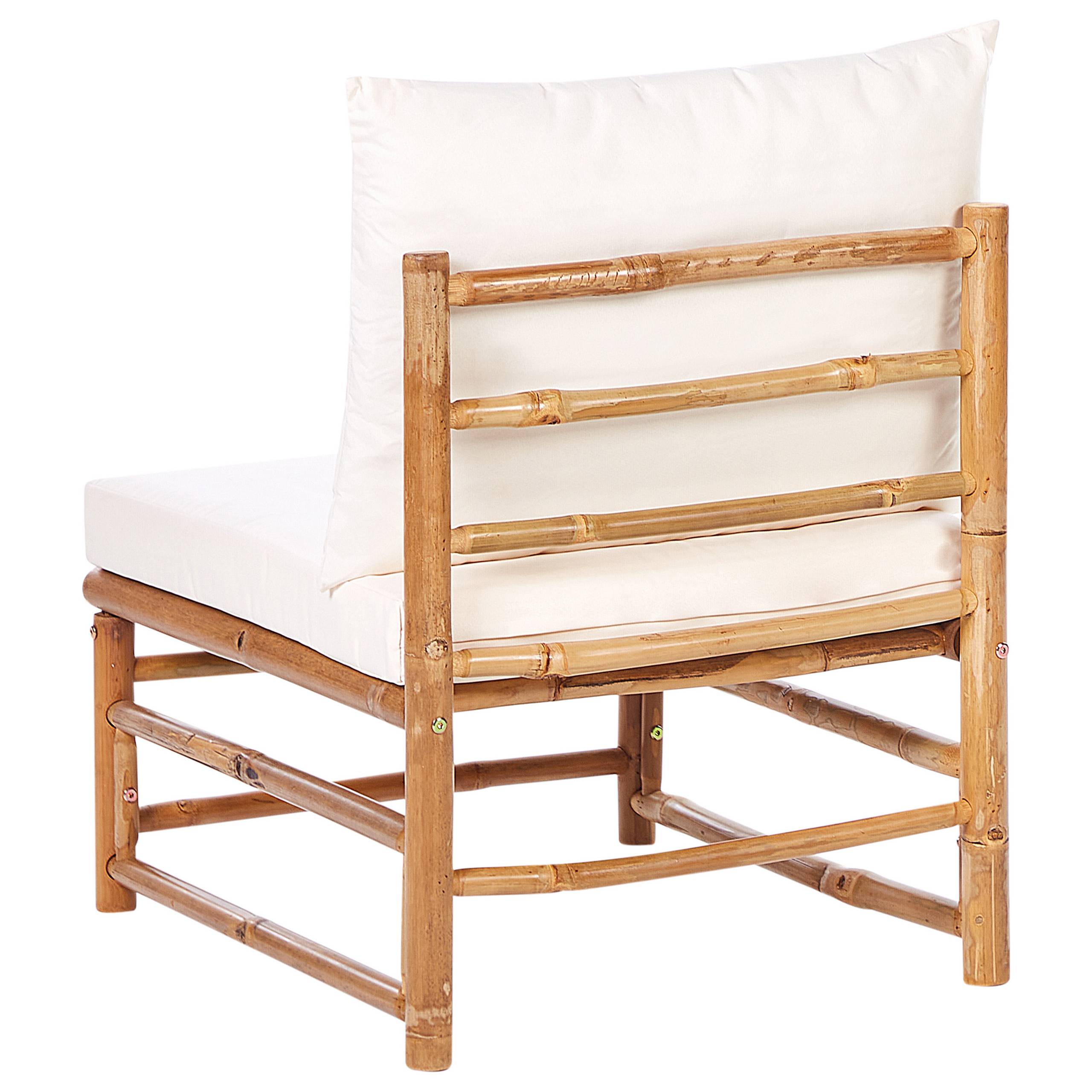 Beliani - Set de jardin, 5 Personnes Bambou Blanc cassé CERRETO - Beliani - Image 6