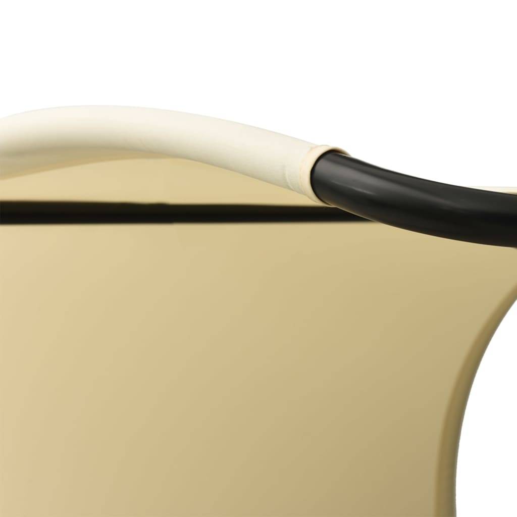 Helloshop26 - Transat chaise longue bain de soleil lit de jardin terrasse meuble d'extérieur double avec auvent textilène vert et crème - Image 5