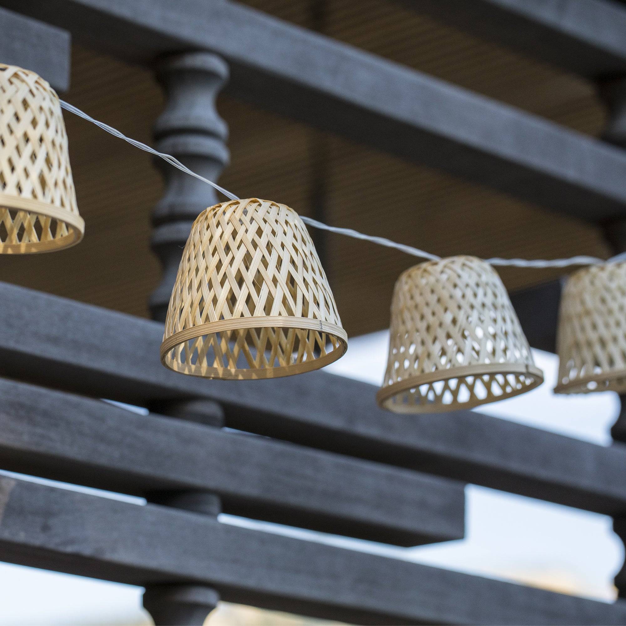 Lumisky - Guirlande solaire bambou CHILL HYBRID 10 ampoules 3.8M - Image 3
