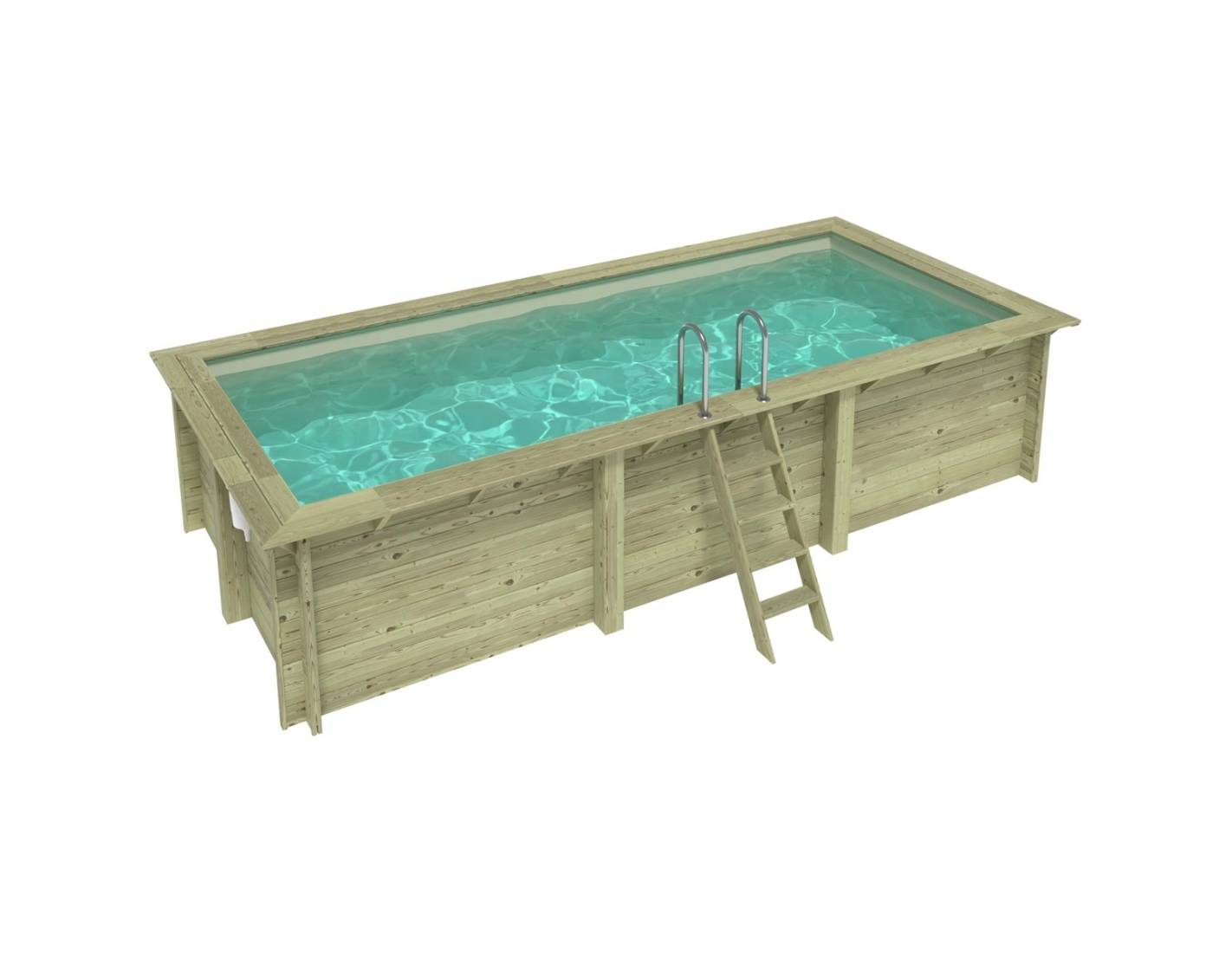 Altanka - Piscine hors sol en bois AQUA 6.1 x 2.85 - H.1.31 m, sable, cadre en métal - sans dalle - BAS7307OSPU3 - ALTANKA - Image 1