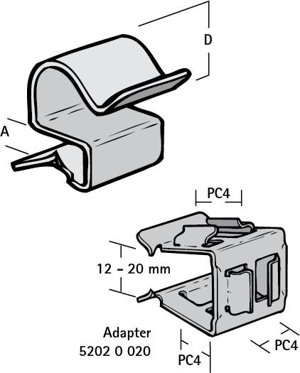Attache de bord de tôle WALRAVEN BRITCLIPS PC7 30 - Poutrelles 2-7 mm - 25 pièces - 52023057 - Image 3