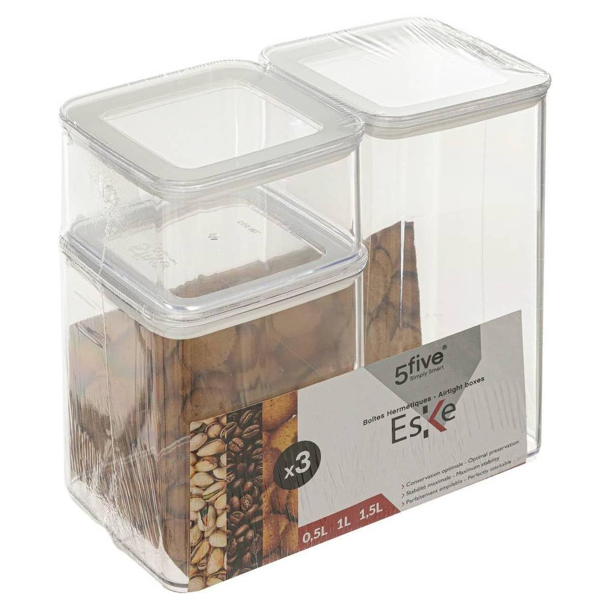 Lot de 3 Boîtes de Conservation "Eske" 3L Transparent - Image 5
