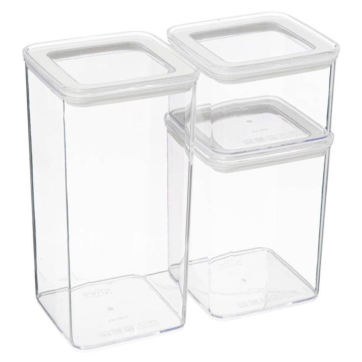 Lot de 3 Boîtes de Conservation "Eske" 3L Transparent