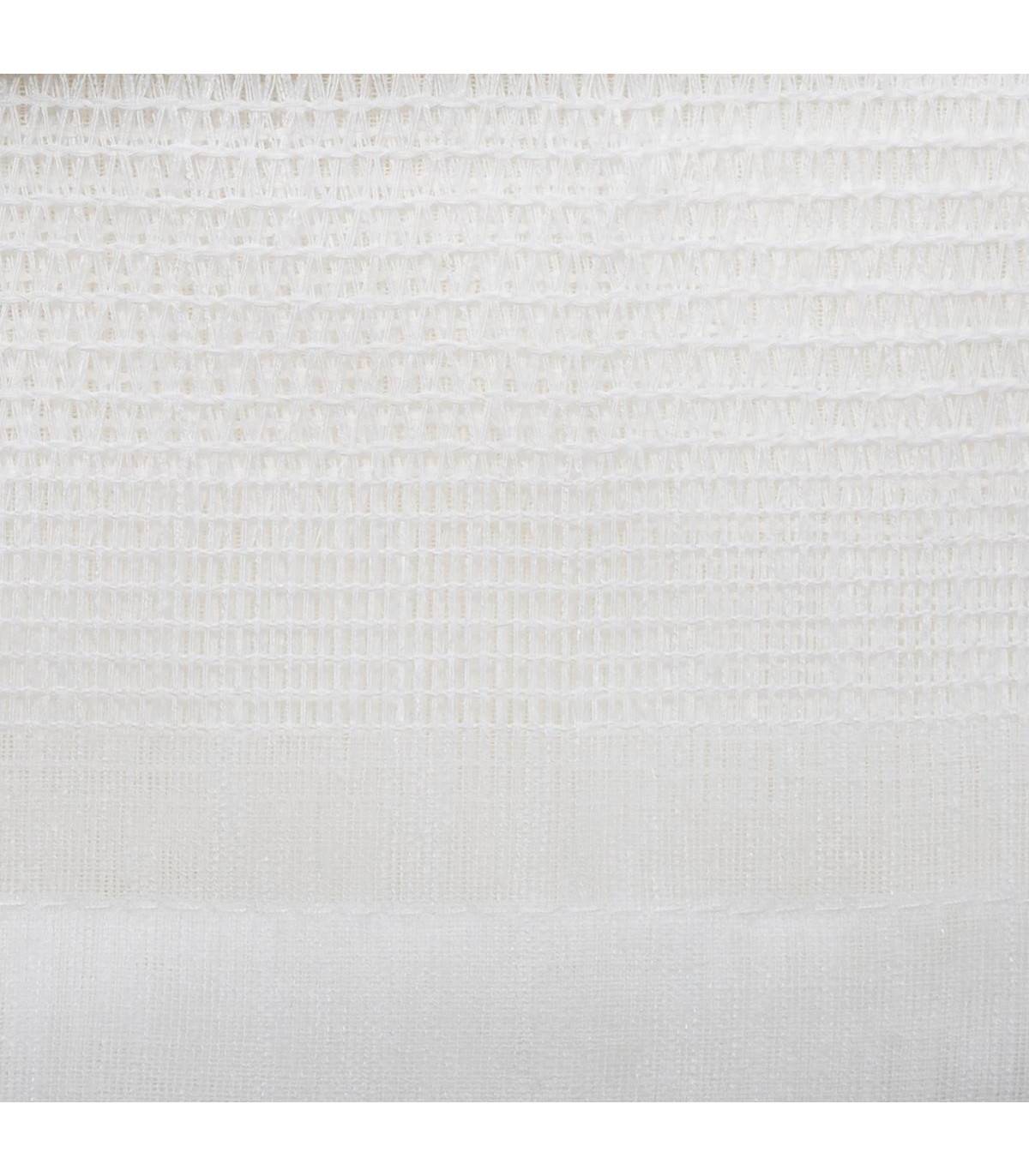 Voilage à œillets Blanc effet lin avec motifs ajourés 140 x 240 cm - Image 2