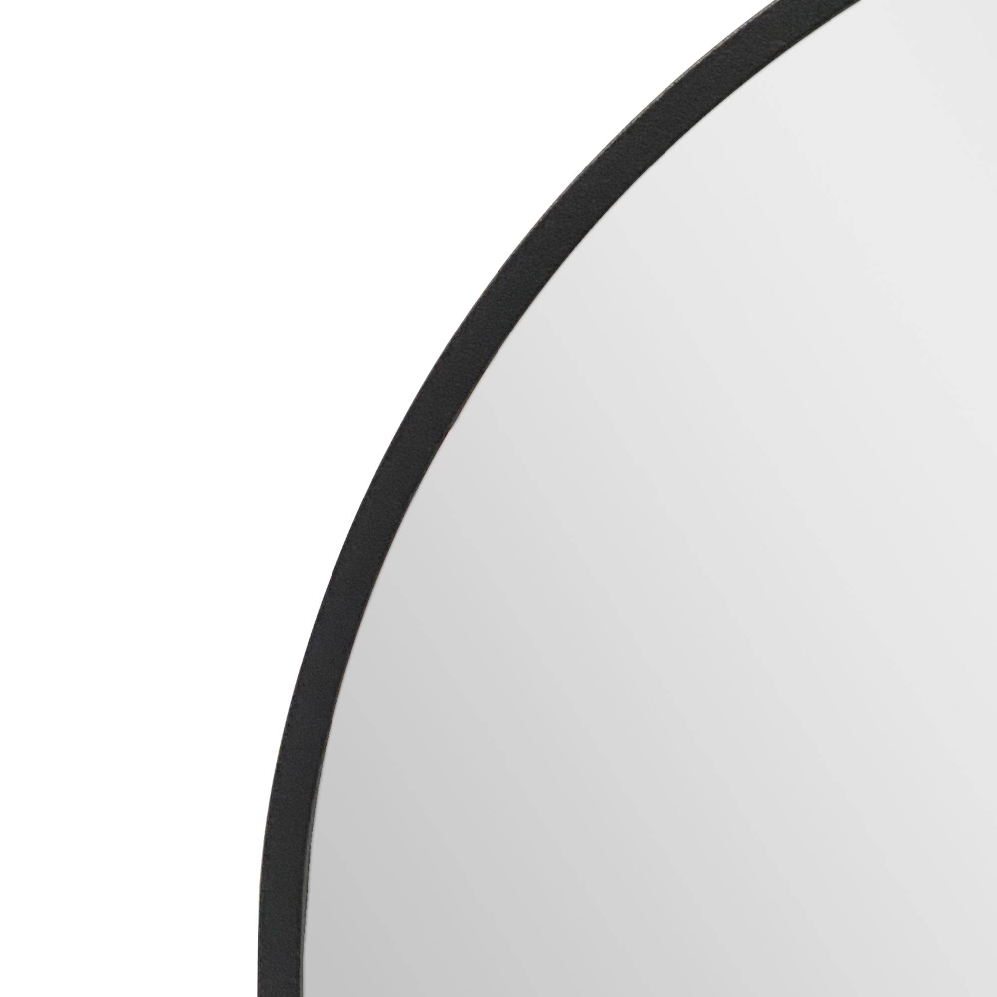 Helloshop26 - Miroir mural elliptique 40 x 80 cm noir - Image 4