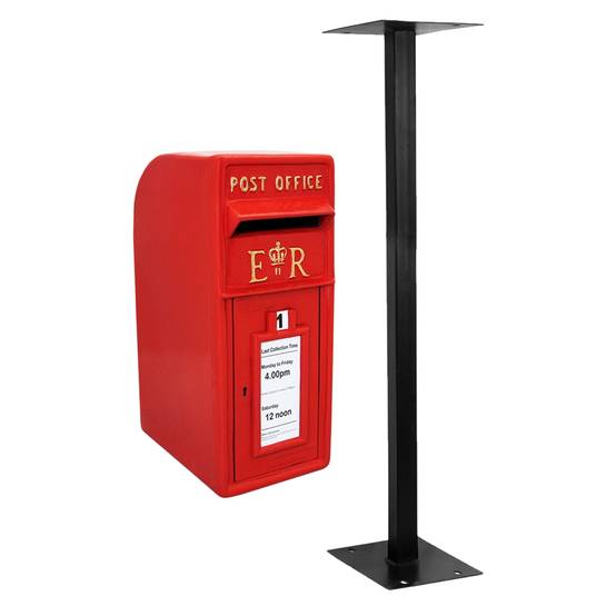 Monstershop - Boîte aux Lettres Rouge avec Support - Image 1