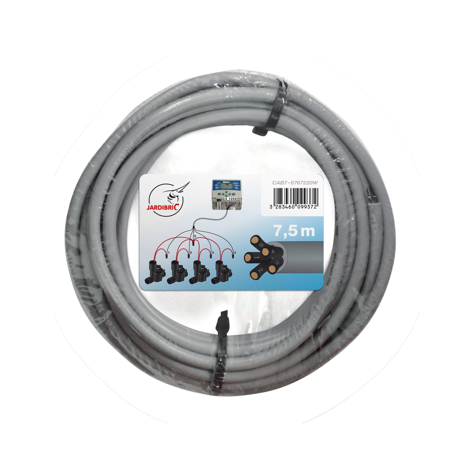 Jardibric - Jardibric - Câble Électrovanne Arrosage 5 Fils 0,5 mm² 7,5 m - Câble Irrigation Enterrée pour Programmateur et Électrovannes - Image 1