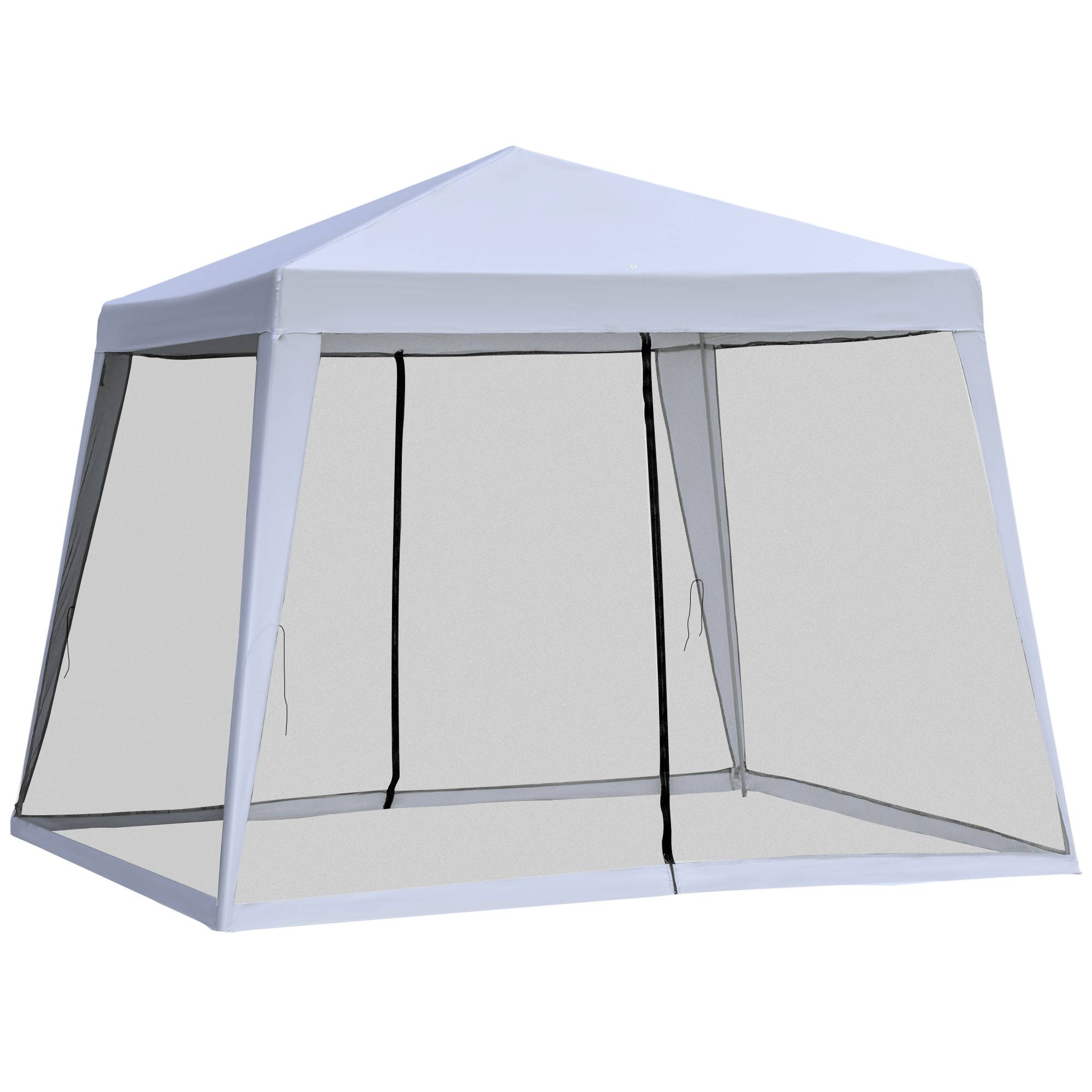 Tonnelle Barnum Pliante Acier Jardin Événements Moustiquaire 3x3m Gris - ComfortXL Outdoor Living - Image 1