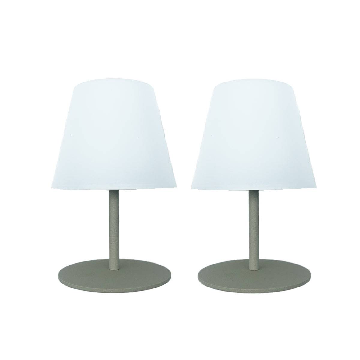 Lumisky - 2 Lampes de table sans fil TWINS Vert H16cm - Image 1