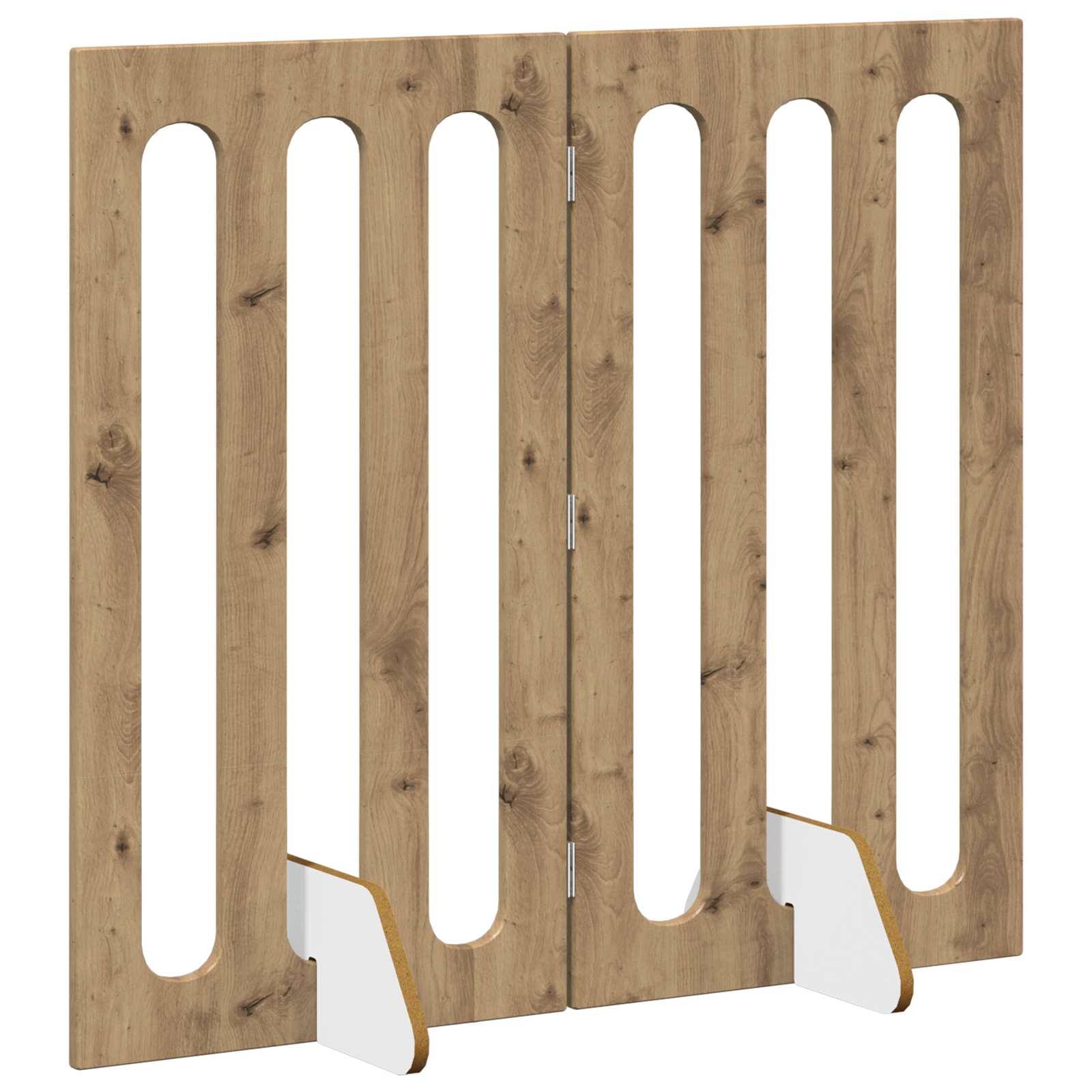 PANGIVO - Clôture pour animaux bois d'ingénierie chêne artisanal 100.5 x 38 x 90 cm - PANGIVO - Image 3