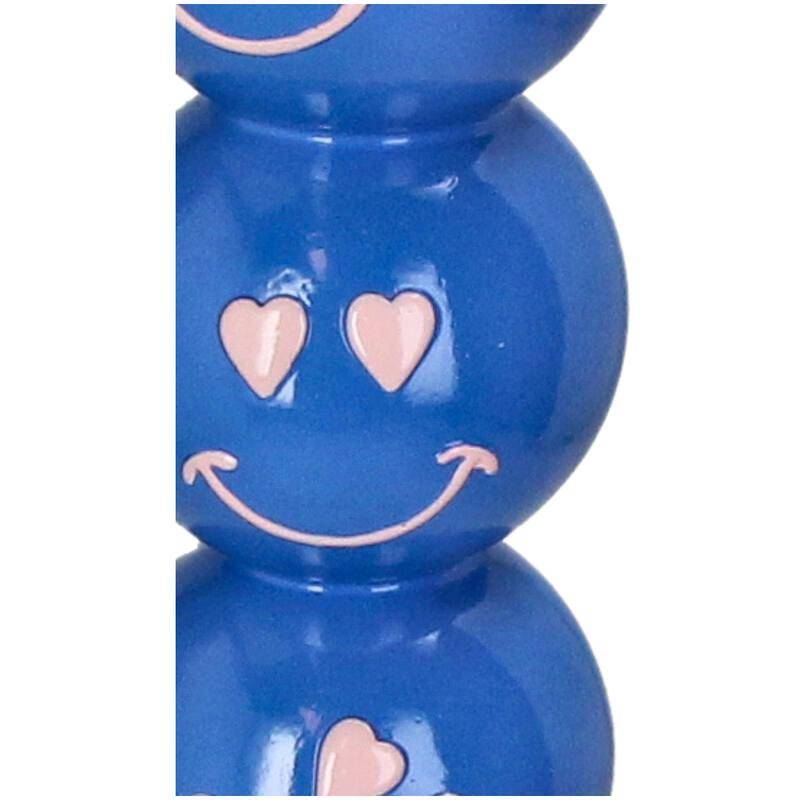Bougeoir smiley bleu - 36 cm - Image 5