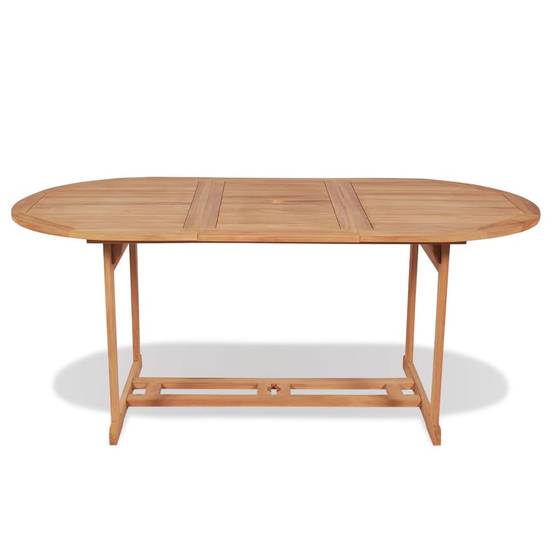 Table de jardin | Table d'extérieur 180x90x75 cm Bois de teck solide - Image 1