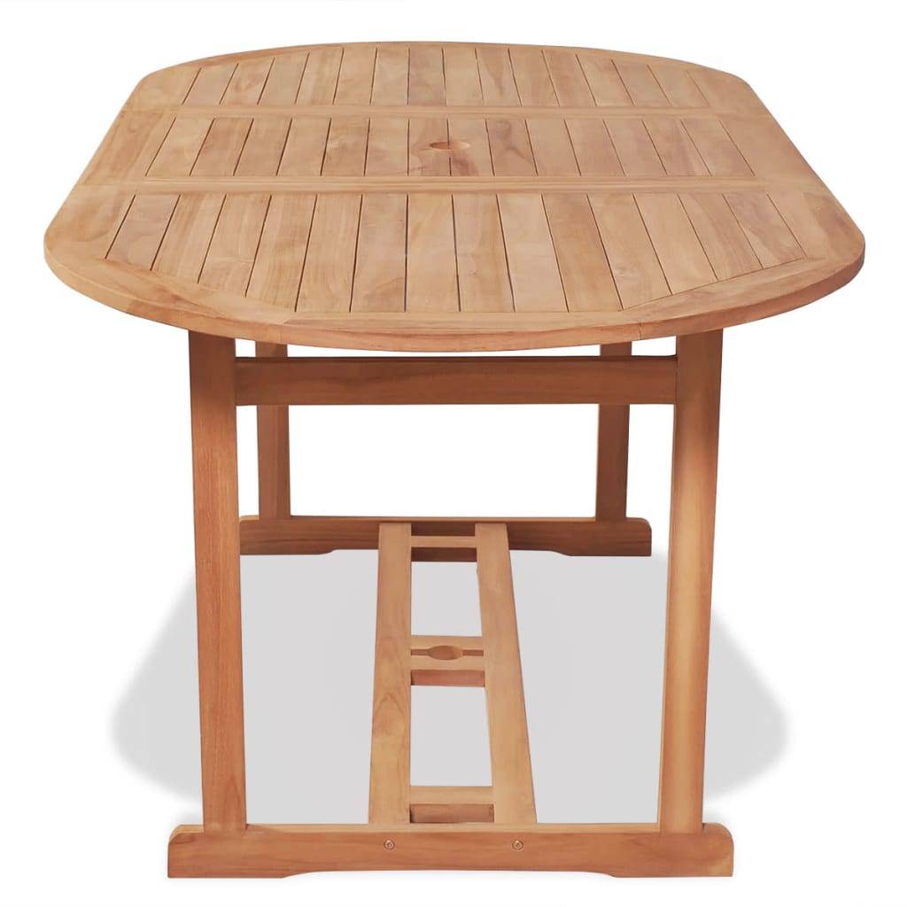 Table de jardin | Table d'extérieur 180x90x75 cm Bois de teck solide - Image 3