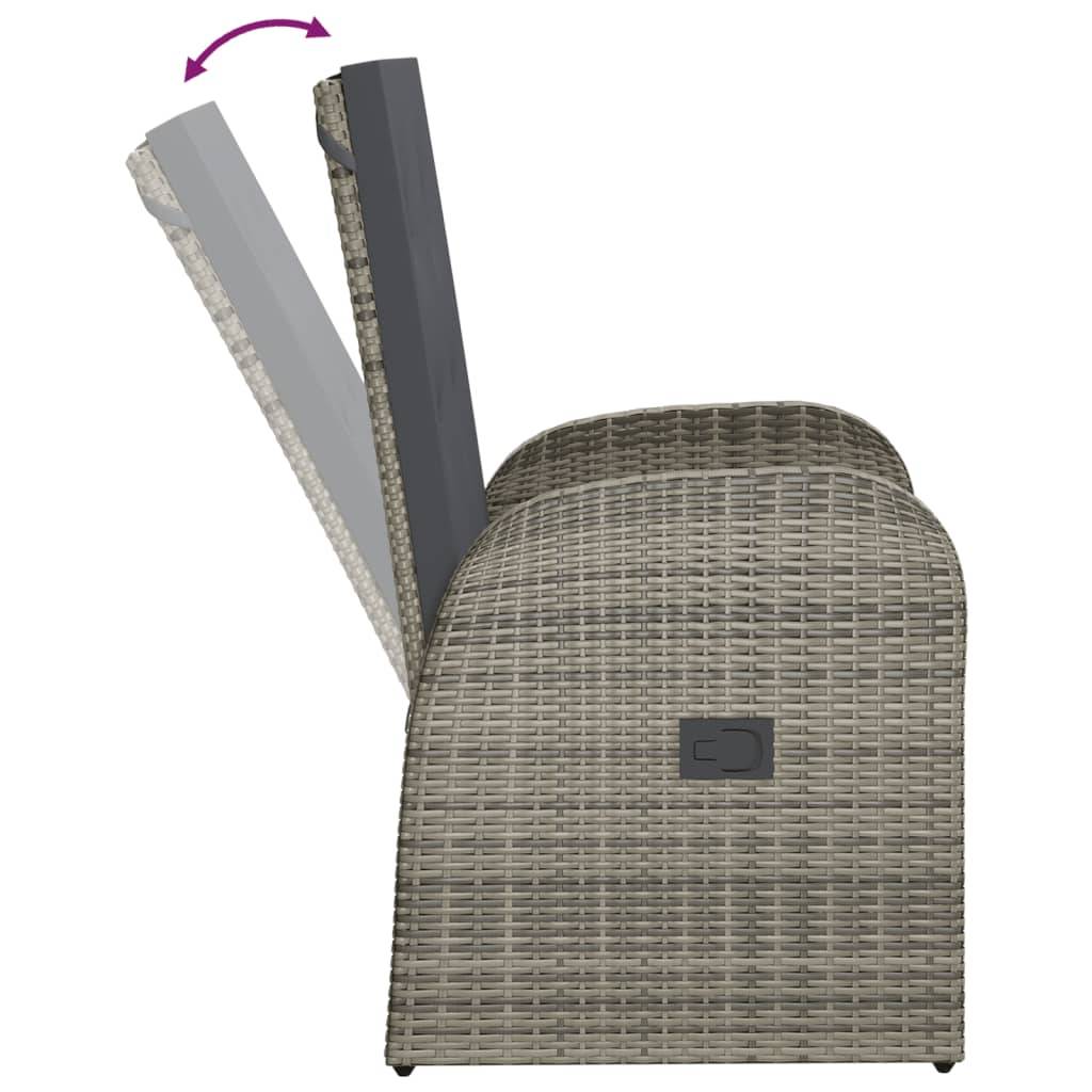 Vidaxl - Chaises de jardin inclinables coussins lot de 2 Résine tressée vidaXL 319539 - Image 7