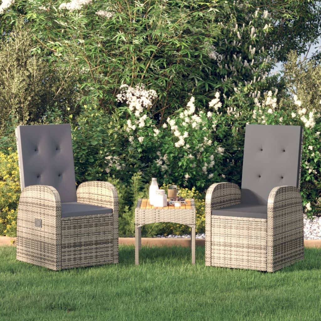 Vidaxl - Chaises de jardin inclinables coussins lot de 2 Résine tressée vidaXL 319539 - Image 1