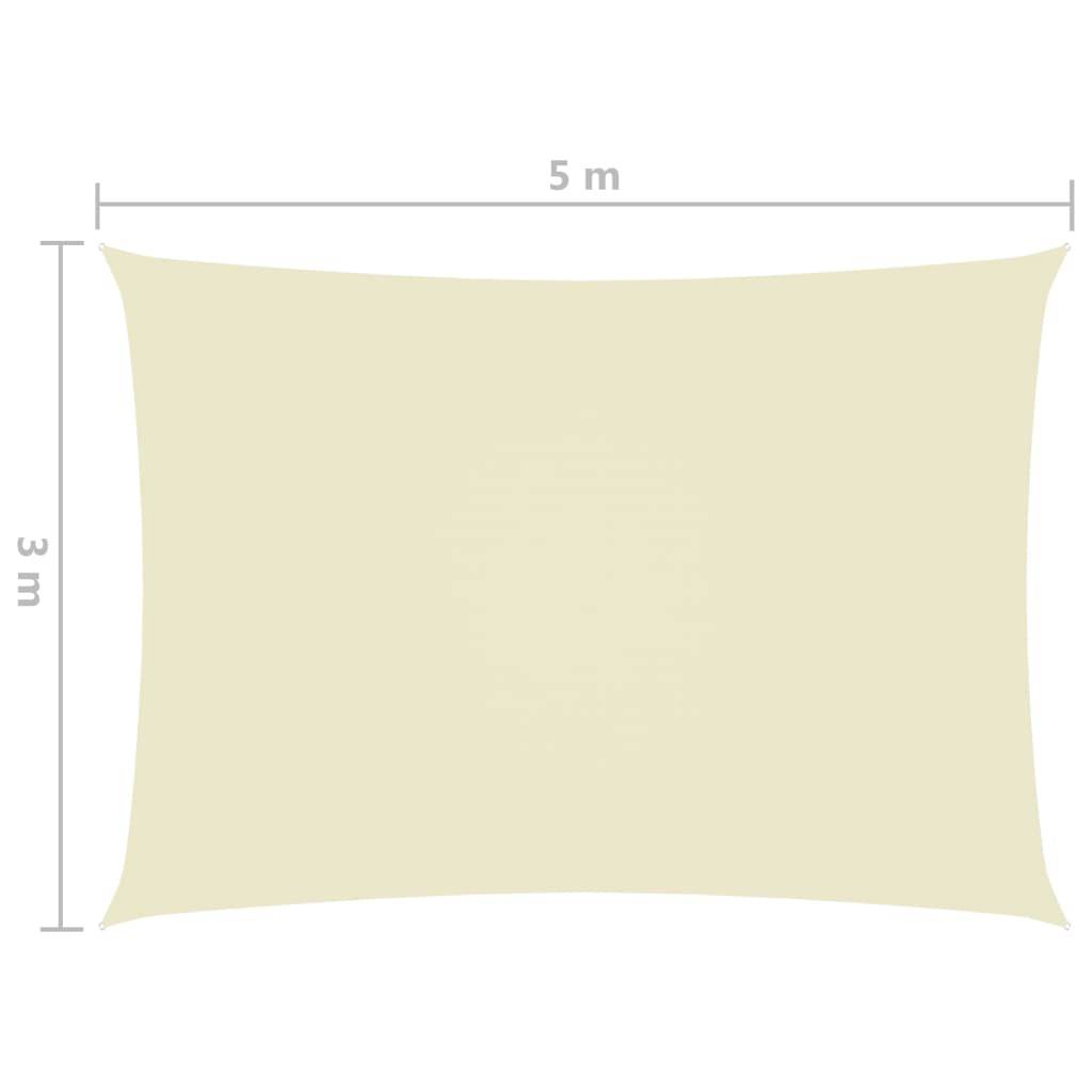 Helloshop26 - Voile toile d'ombrage parasol tissu oxford rectangulaire 3 x 5 m crème - Image 6