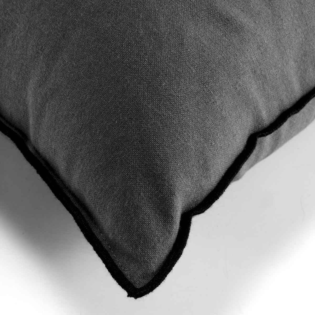 Coussin Déco "Mistraline" 50x50cm Anthracite - Image 3