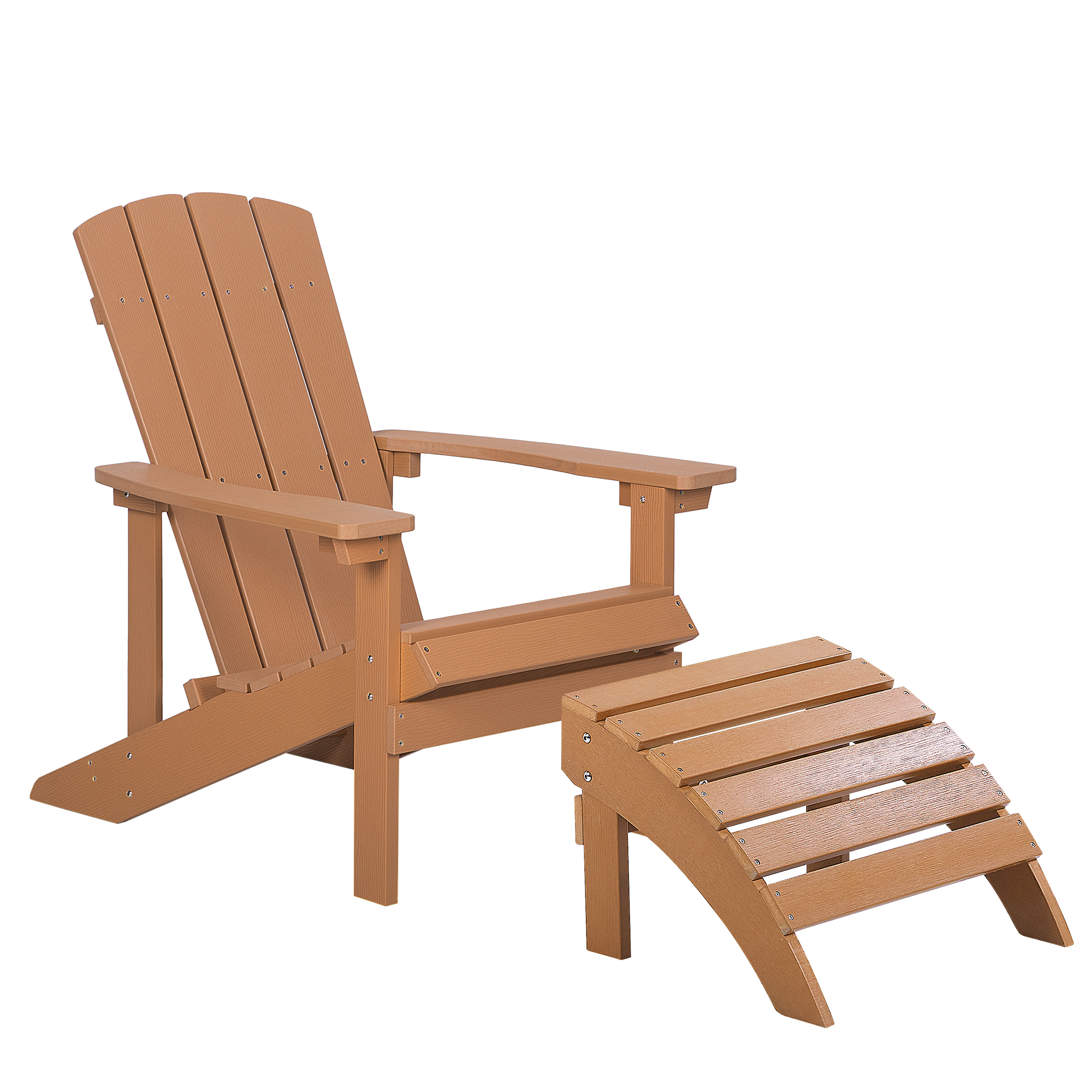 Beliani - Chaise de jardin Bois synthétique Marron ADIRONDACK - 75x88x88- Beliani - Image 2
