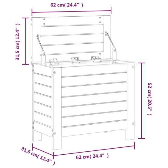 Vidaxl - Repose-pied de jardin cire marron 62x31,5x52 cm bois pin massif vidaXL 844890 - Image 3