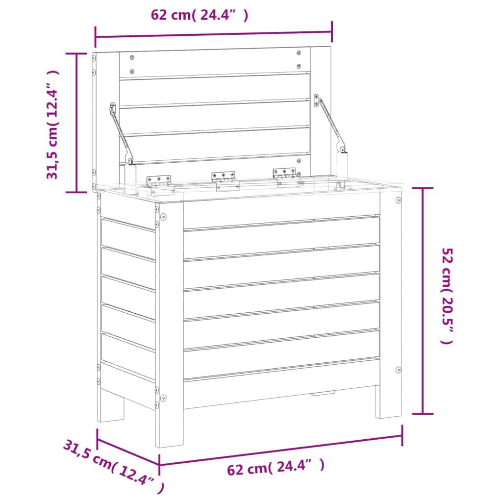 Vidaxl - Repose-pied de jardin cire marron 62x31,5x52 cm bois pin massif vidaXL 844890 - Image 3