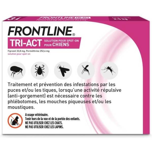 Frontline - FRONTLINE 3 pipettes Tri-Act pour chien de 5 a 10 kg - Image 2
