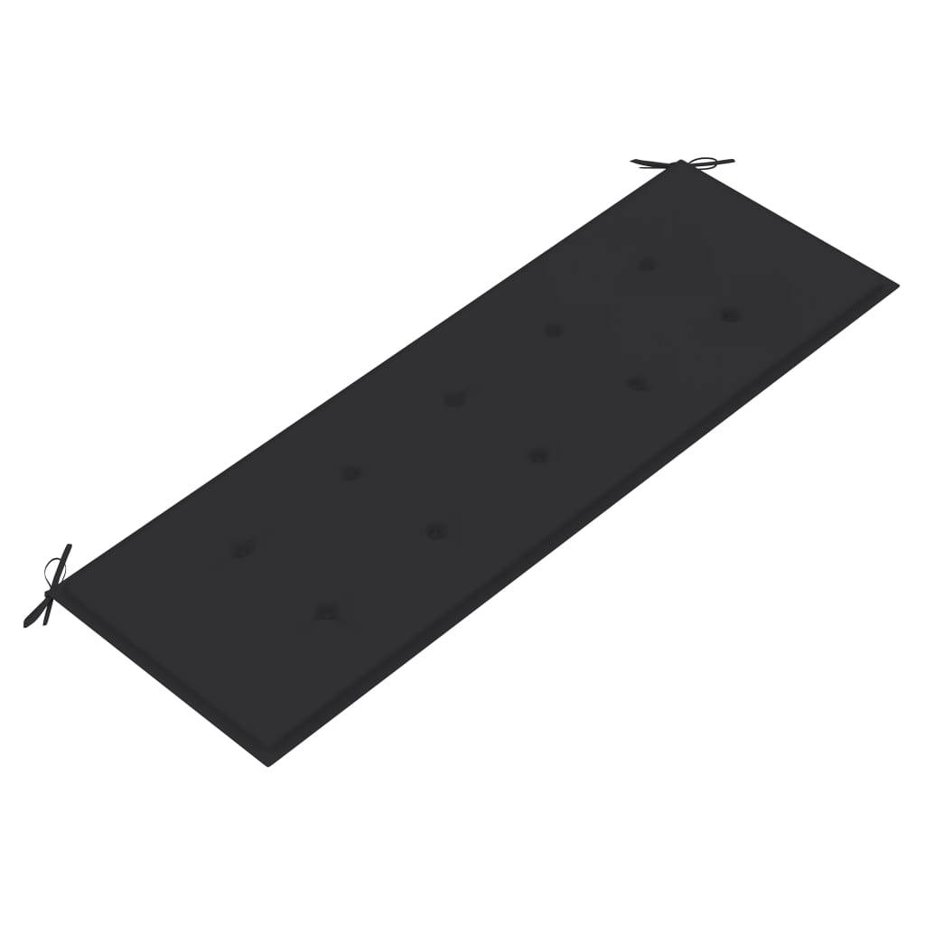Helloshop26 - Banc de jardin meuble de patio d'extérieur terrasse avec coussin 157 cm bois d'acacia massif - Image 5
