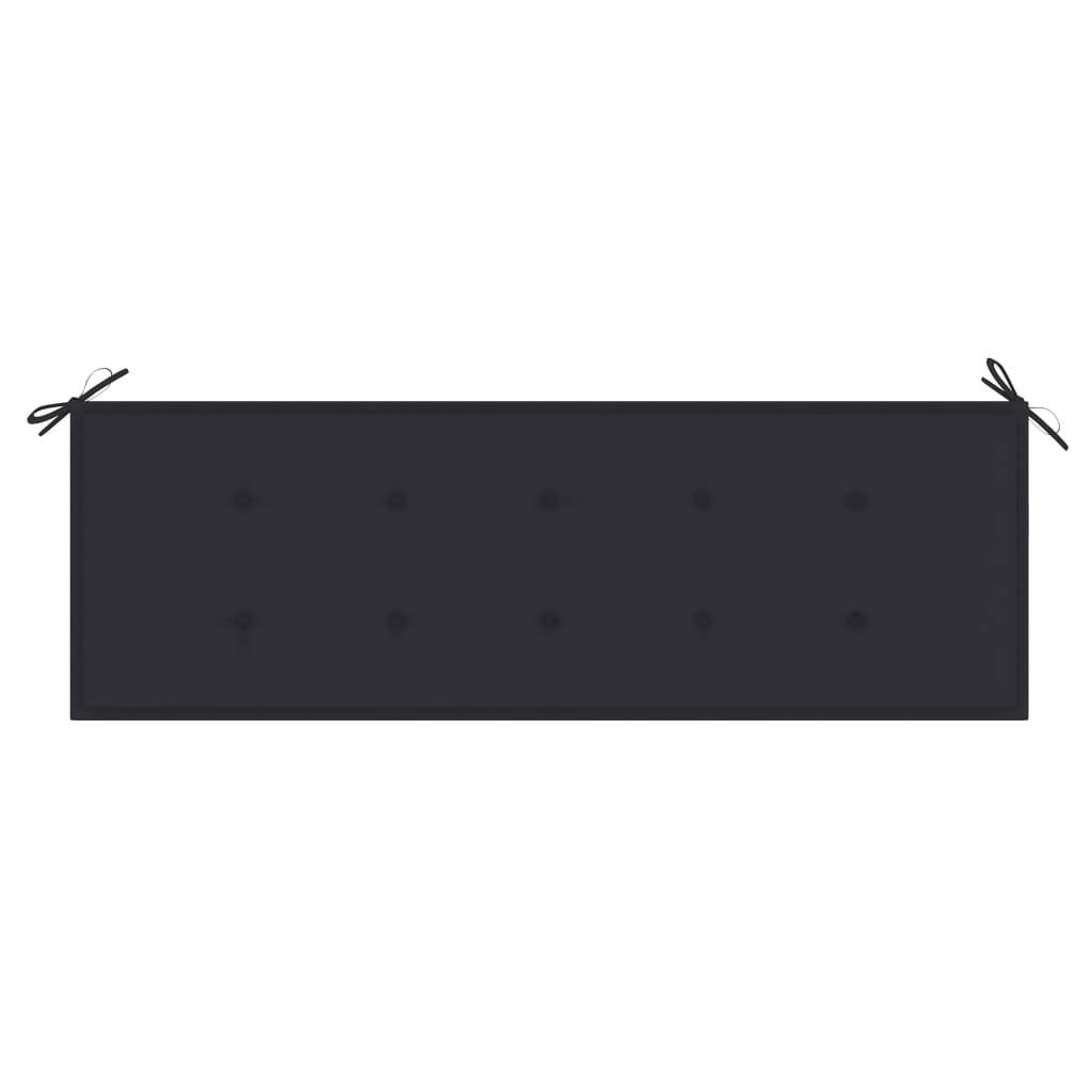 Helloshop26 - Banc de jardin meuble de patio d'extérieur terrasse avec coussin 157 cm bois d'acacia massif - Image 6