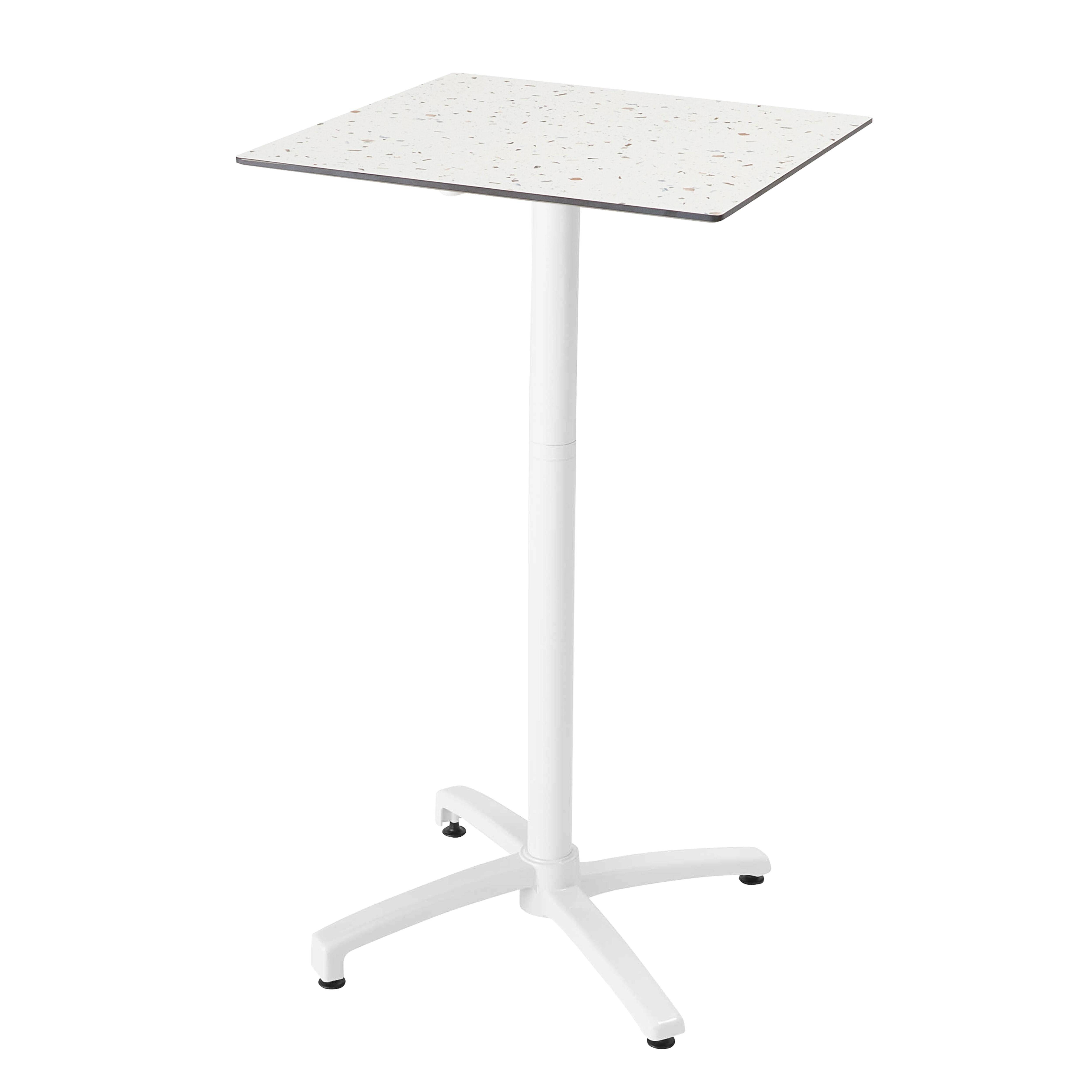 Oviala - Ensemble table haute stratifié terrazzo et 2 chaises gris - Oviala - Image 2