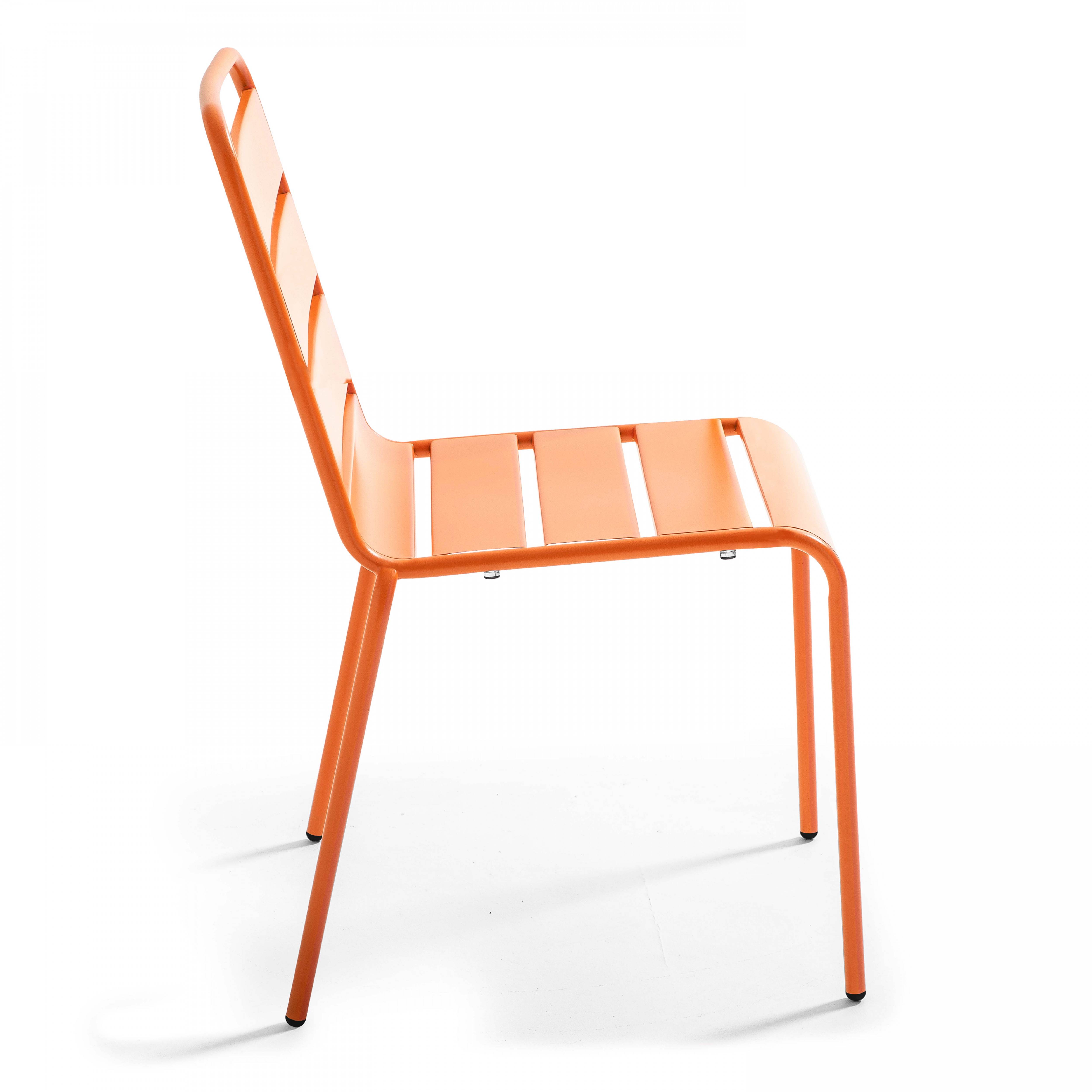 Oviala - Chaise de jardin en métal orange Palavas - Oviala - Image 5