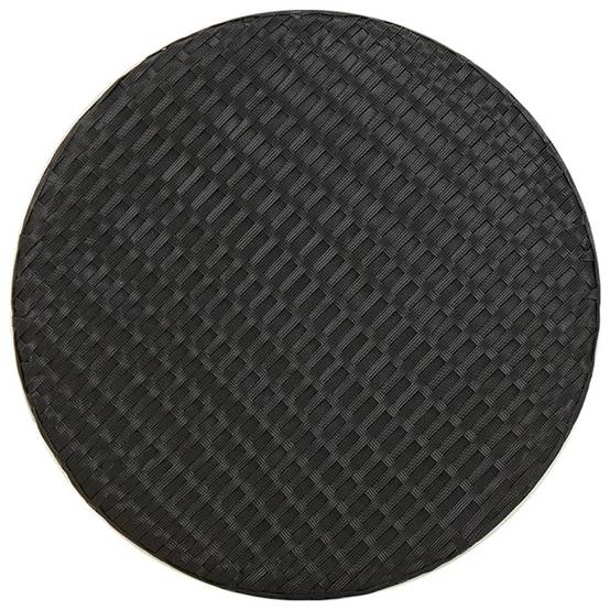 Petite Table d'Appoint Ronde Noire Ø45cm en Résine Tressée pour Balcon ou Jardin – ComfortXL Outdoor Living - Image 5