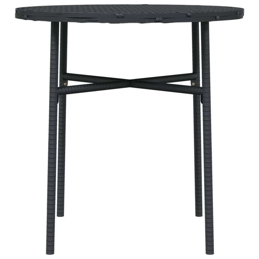 Petite Table d'Appoint Ronde Noire Ø45cm en Résine Tressée pour Balcon ou Jardin – ComfortXL Outdoor Living - Image 4