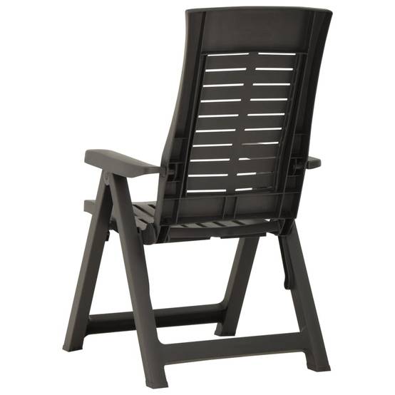 Lot de 2 Chaises de jardin inclinables - Fauteuils de jardin Plastique Anthracite - Image 3