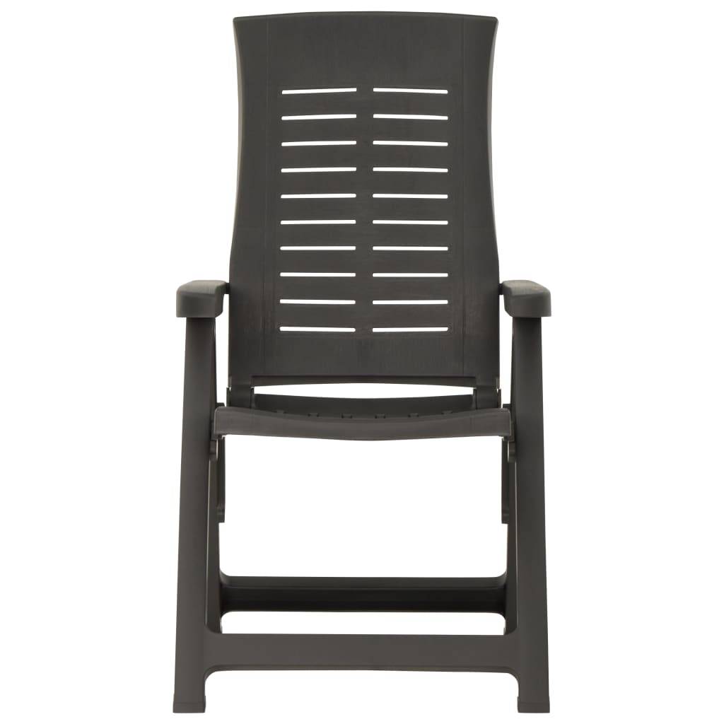 Lot de 2 Chaises de jardin inclinables - Fauteuils de jardin Plastique Anthracite - Image 4