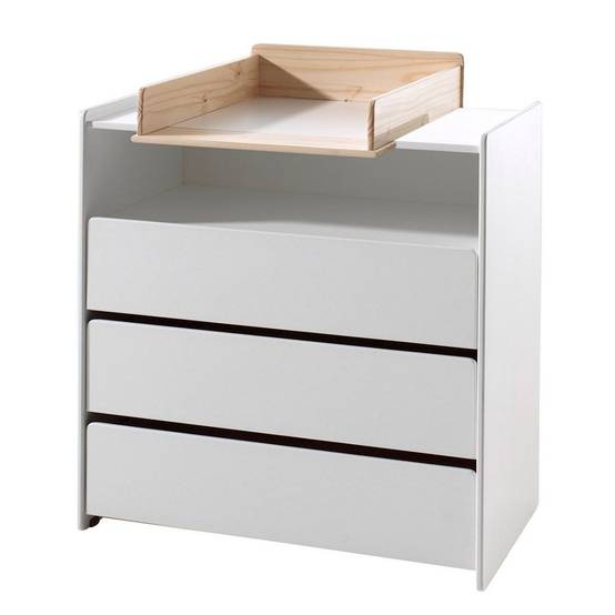 Pack - Commode & Plan à Langer "Kiddy" 90cm Blanc - Image 1