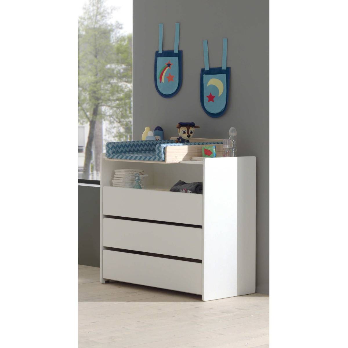 Pack - Commode & Plan à Langer "Kiddy" 90cm Blanc - Image 5