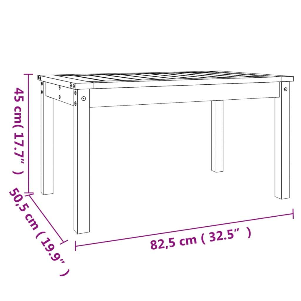PANGIVO - Table de jardin bois massif douglas 82,5 x 50,5 x 45 cm, Poids :6.35kg - PANGIVO - Image 8