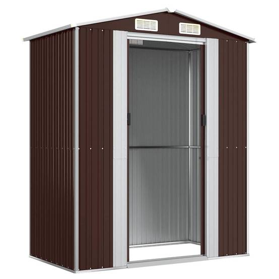 Vidaxl - Abri de jardin Marron foncé 192x108x223 cm Métal galvanisé vidaXL 319273 - Image 8