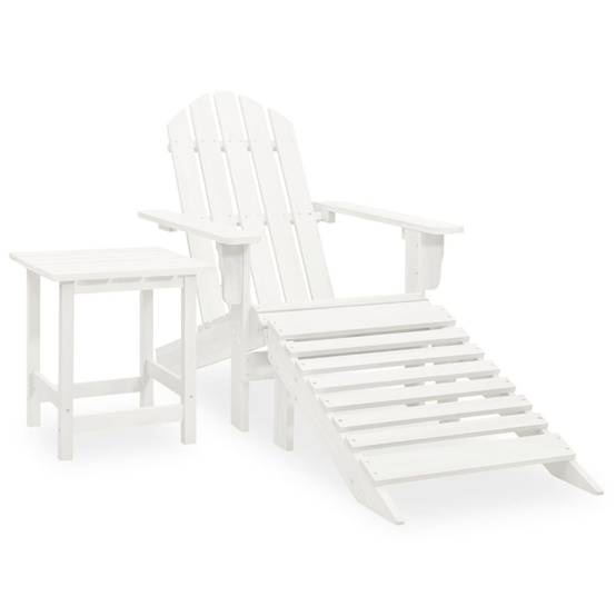 ComfortXL - Fauteuil Adirondack avec Repose-pieds et Table Bois de Sapin Blanc – ComfortXL Outdoor Living - Image 1