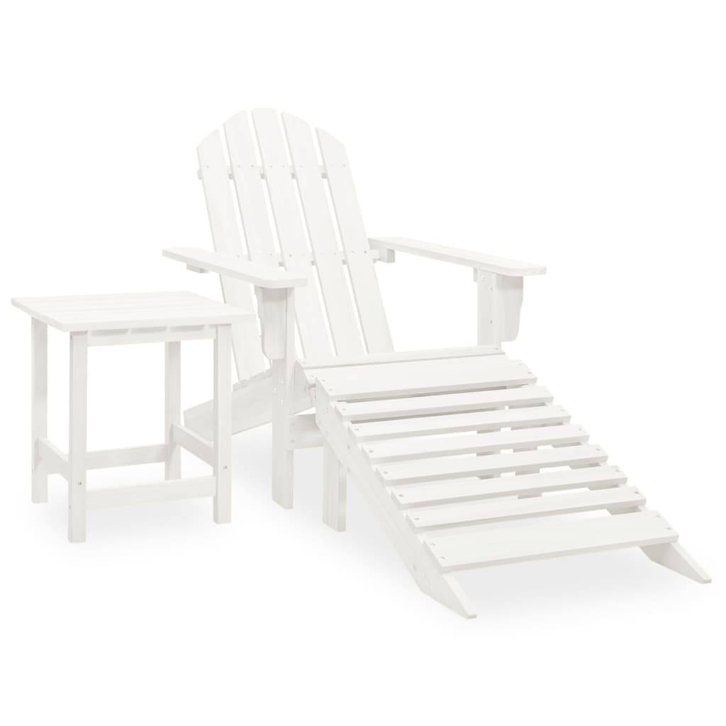 ComfortXL - Fauteuil Adirondack avec Repose-pieds et Table Bois de Sapin Blanc – ComfortXL Outdoor Living - Image 1