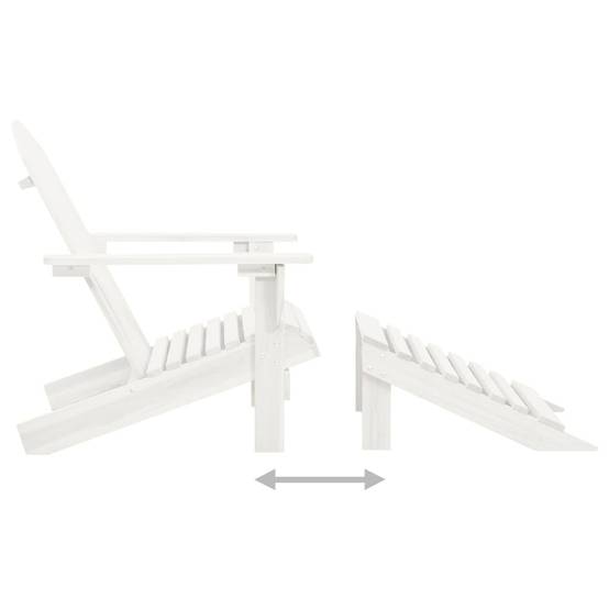 ComfortXL - Fauteuil Adirondack avec Repose-pieds et Table Bois de Sapin Blanc – ComfortXL Outdoor Living - Image 7