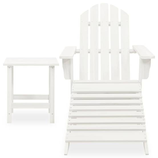 ComfortXL - Fauteuil Adirondack avec Repose-pieds et Table Bois de Sapin Blanc – ComfortXL Outdoor Living - Image 2