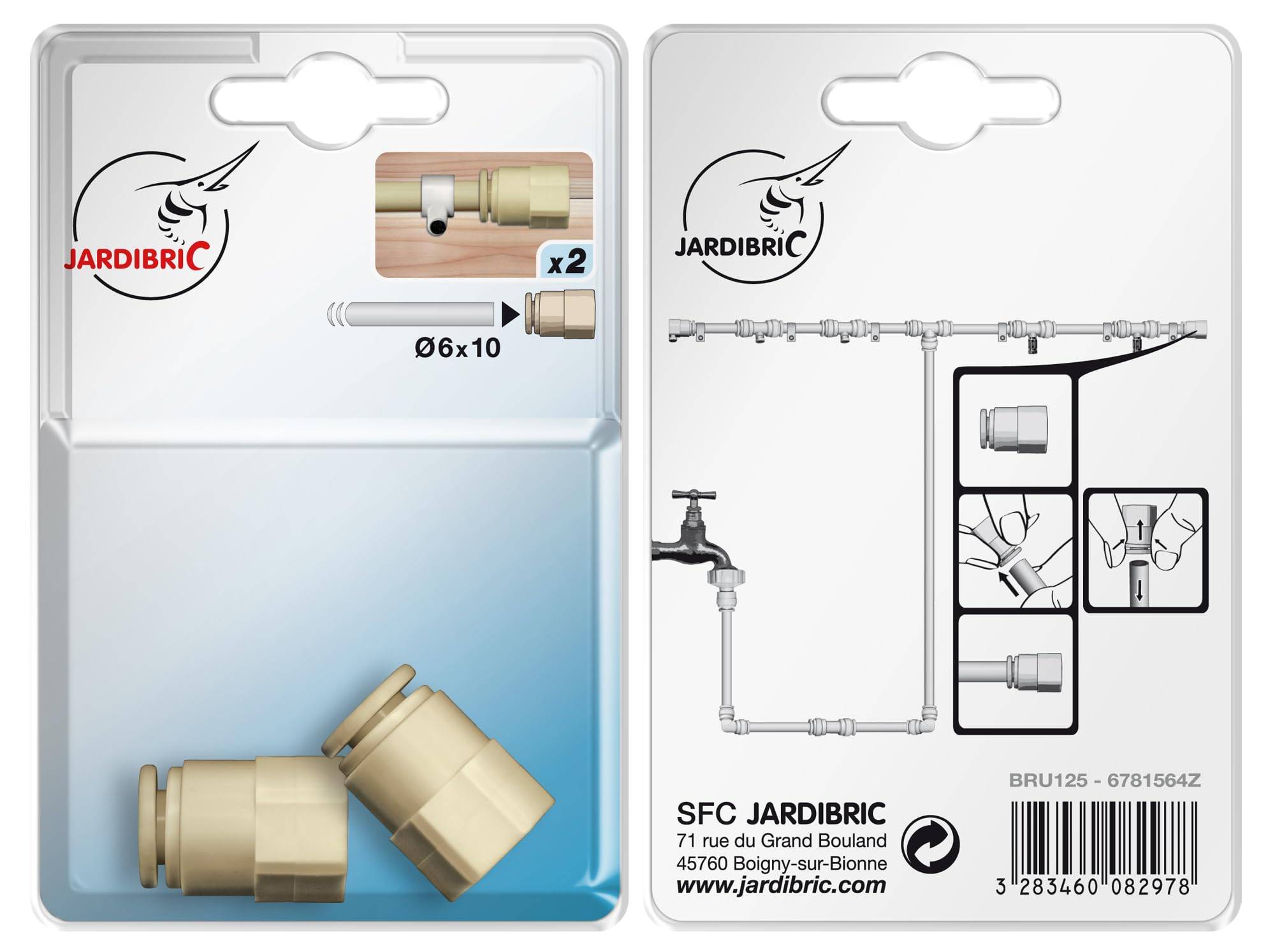 Jardibric - Jardibric - Lot de 2 Bouchons de Fin de Ligne Brumisation 6x10 mm - Connecteurs Tuyau Brumisateur - Image 3