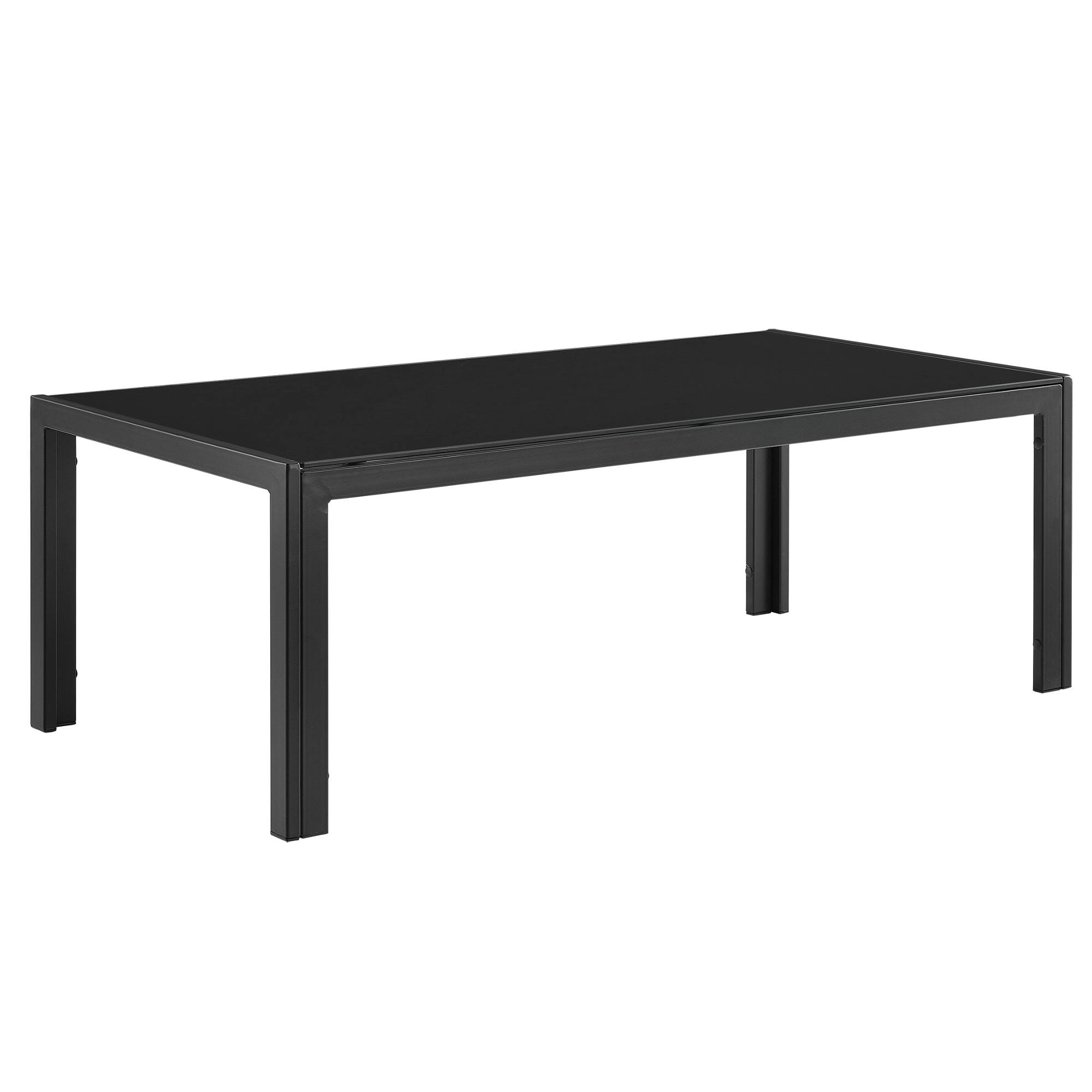 Casa.Pro - Table Basse Extérieure En Verre 100 X 50 X 35 Cm Noir casa.pro - Image 1