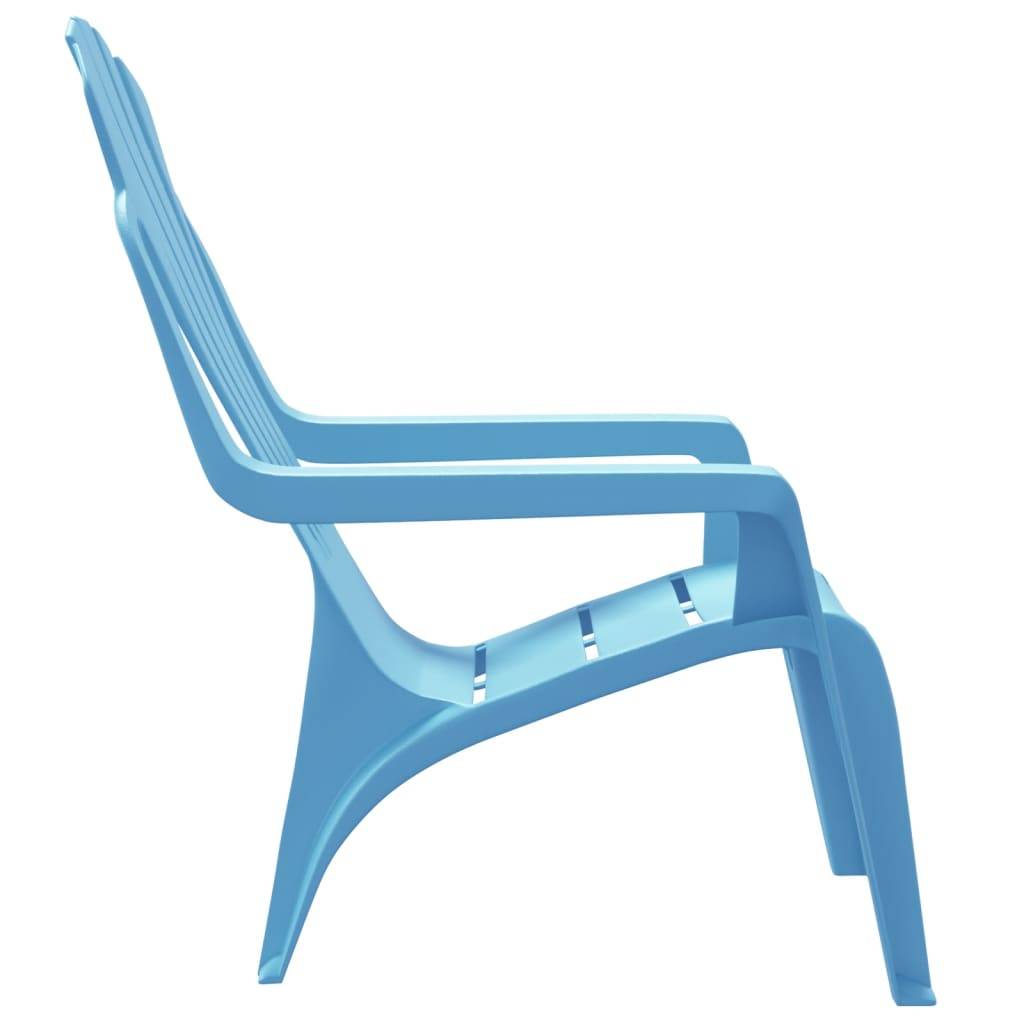 Lot de 2 Chaises de jardin pour enfants - Chaises d'extérieur - Fauteuils d'extérieur bleu 37x34x44 cm PP - MEUBLE PRO - Image 5