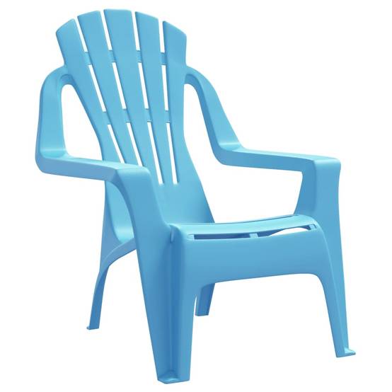Lot de 2 Chaises de jardin pour enfants - Chaises d'extérieur - Fauteuils d'extérieur bleu 37x34x44 cm PP - MEUBLE PRO - Image 3