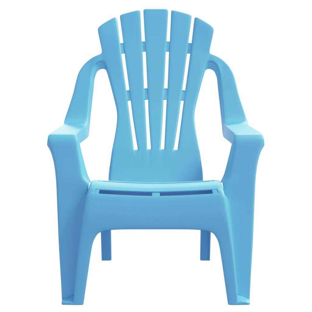 Lot de 2 Chaises de jardin pour enfants - Chaises d'extérieur - Fauteuils d'extérieur bleu 37x34x44 cm PP - MEUBLE PRO - Image 4