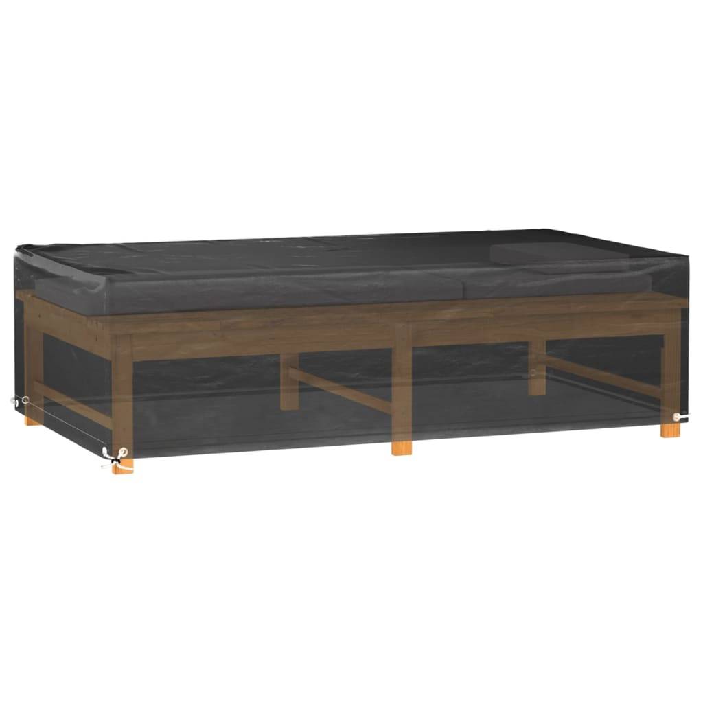 Housse de salon de jardin polyéthylène noir 125 x 70 x 35 cm - PANGIVO - Image 2