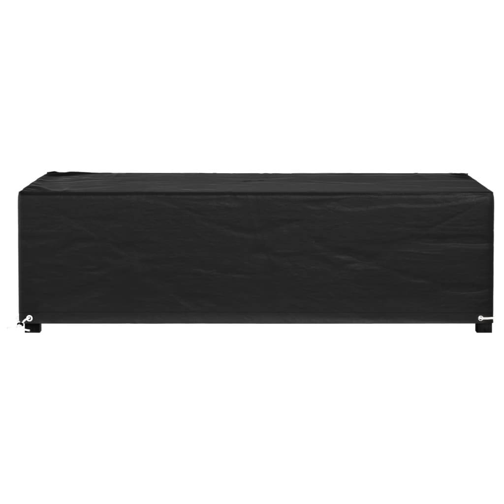 Housse de salon de jardin polyéthylène noir 125 x 70 x 35 cm - PANGIVO - Image 3