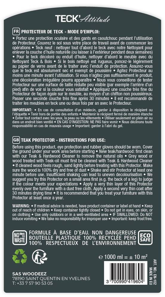 Protecteur pour teck Naturel 1 L - TECK'Attitude - Image 2