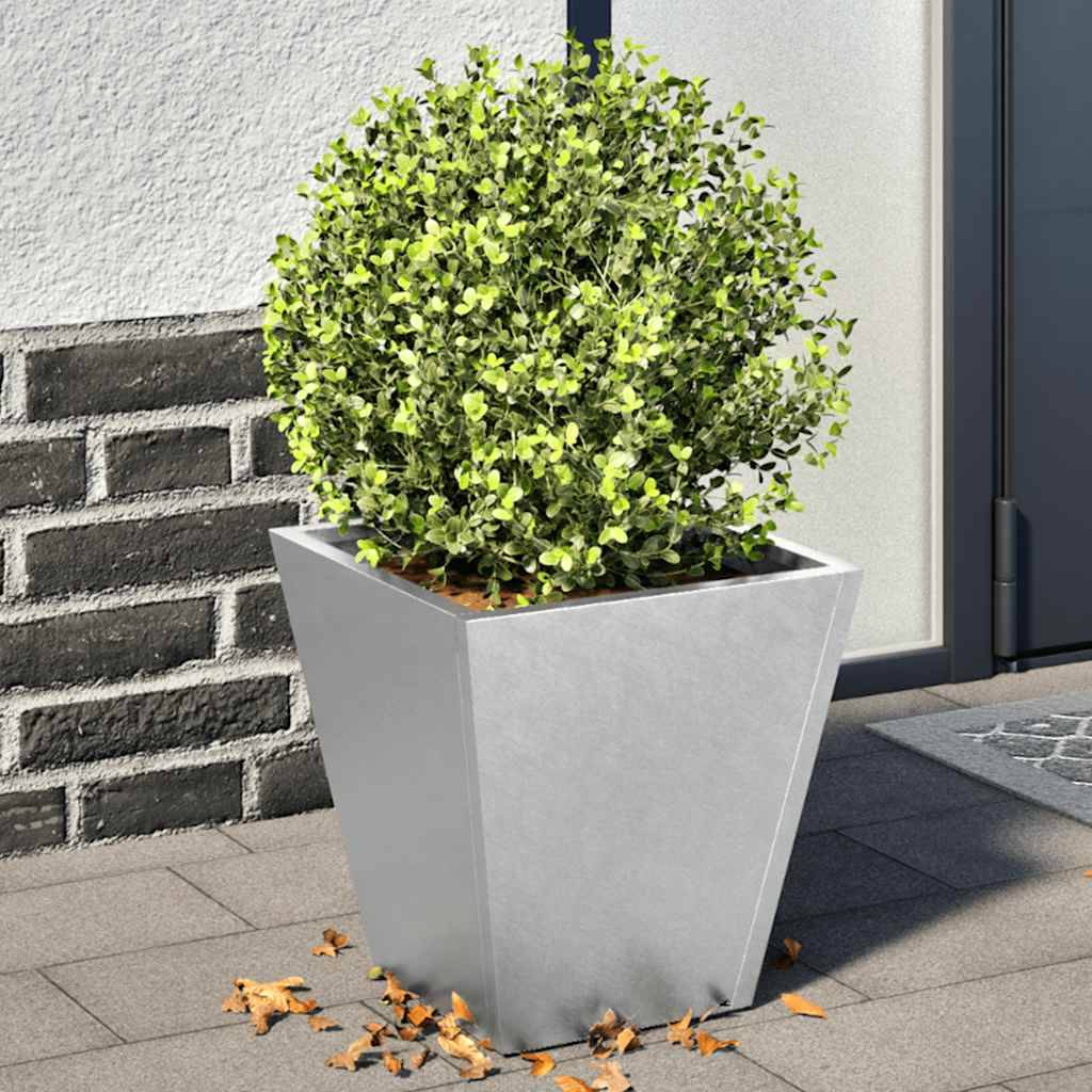 2 pcs Jardinière | Pot de fleurs | Cache-pot | Bac à fleurss 30x30x30 cm acier galvanisé - Image 2